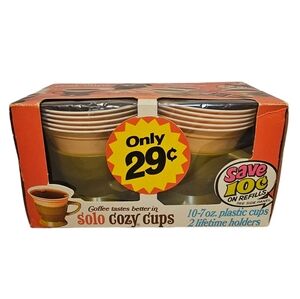 Vintage 70's Solo Cozy Cups New In Package
